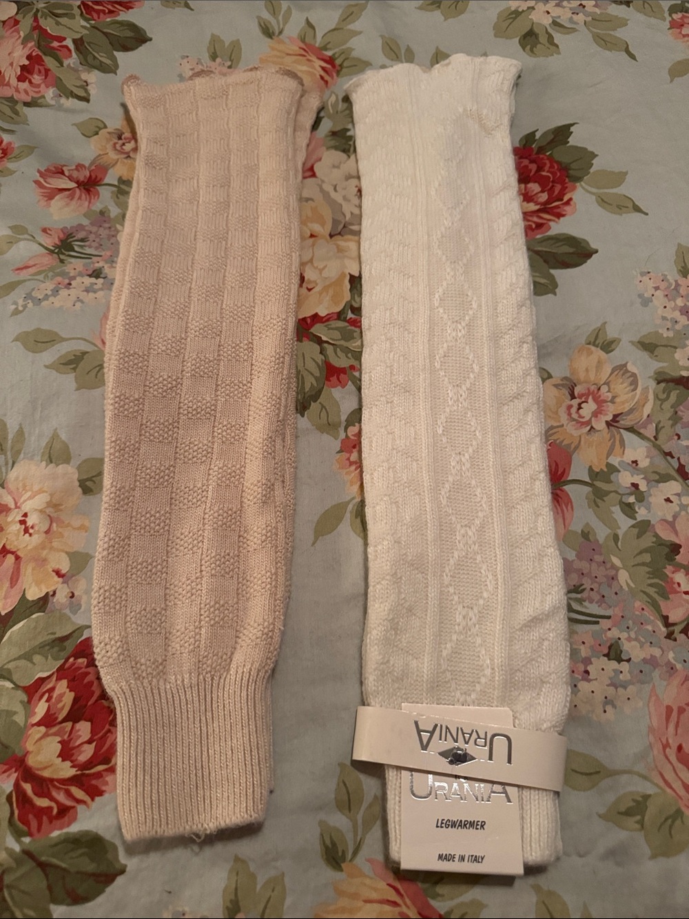 🐷🆕 Cable Knit Legwarmers - Set of 2 Beige Cream